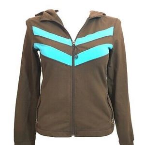 Brown Lululemon Hoodie with Teal chevron